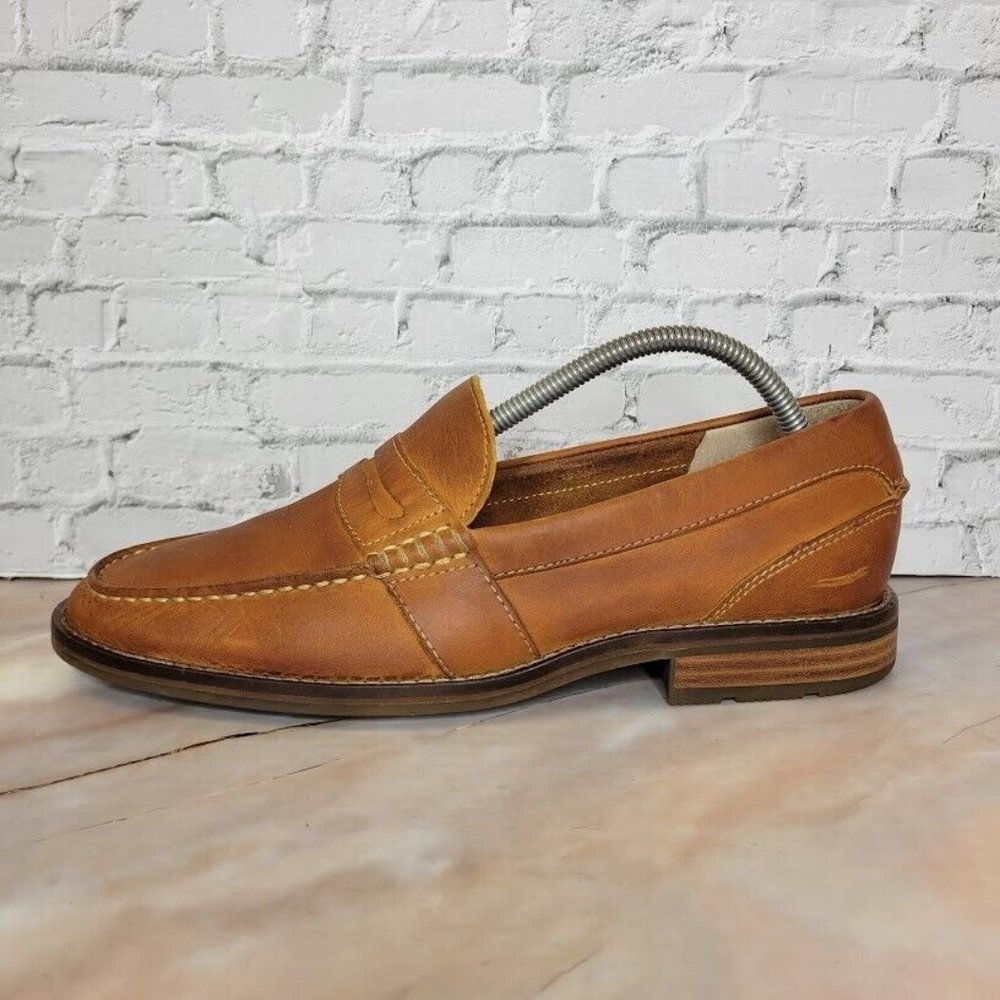 Sperry Essex Penny Loafers Brown Mens 9.5 Slip On Leather Casual Shoes STS17817